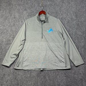 Antigua Womens Detroit Lions 1/4 Zip Pullover Size XXL
